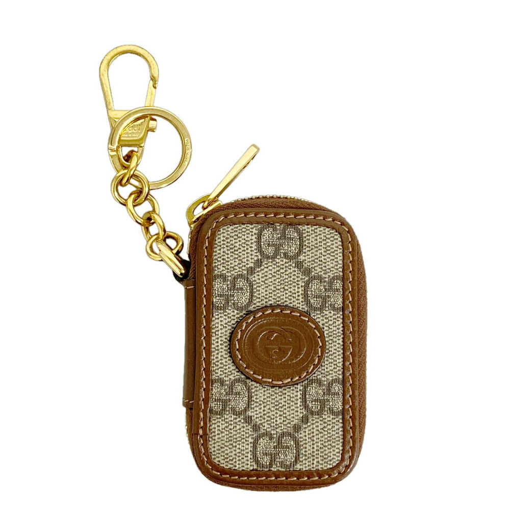 Gucci Keychain/Charm GG Supreme 751614 Brown Men's/Women's
